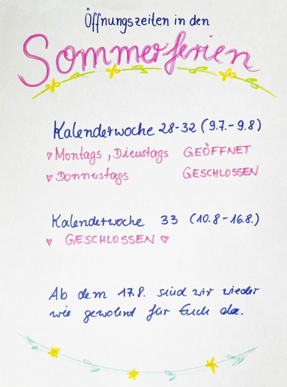 Sommerferien 2026
